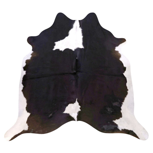 Natural Brazilian Cowhide Rug -  Espresso & Ivory
