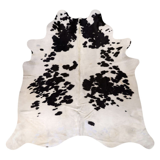 Natural Brazilian Cowhide Rug -  Ivory & Espresso