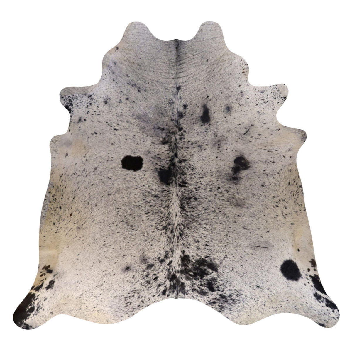 Natural Brazilian Cowhide Rug -  Ivory & Espresso