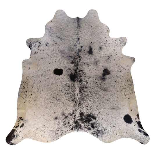 Natural Brazilian Cowhide Rug -  Ivory & Espresso