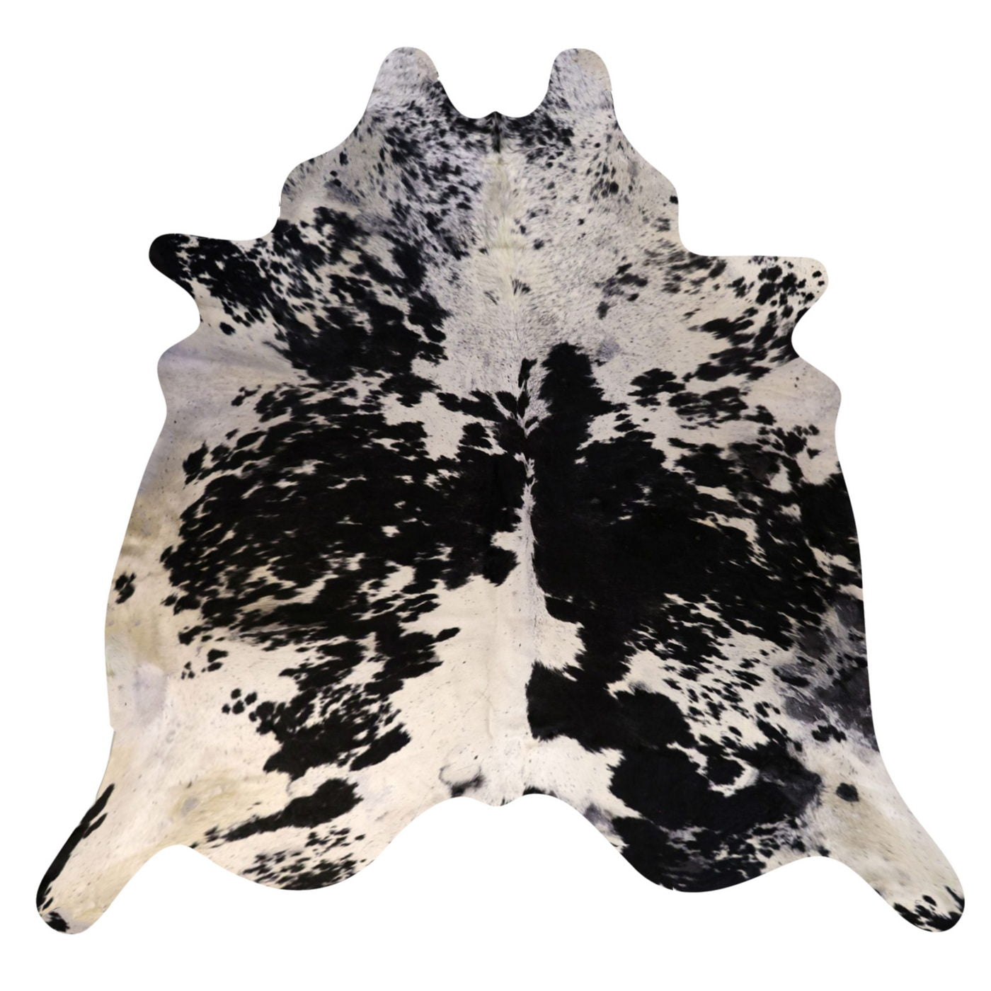 Natural Brazilian Cowhide Rug -  Ivory & Espresso