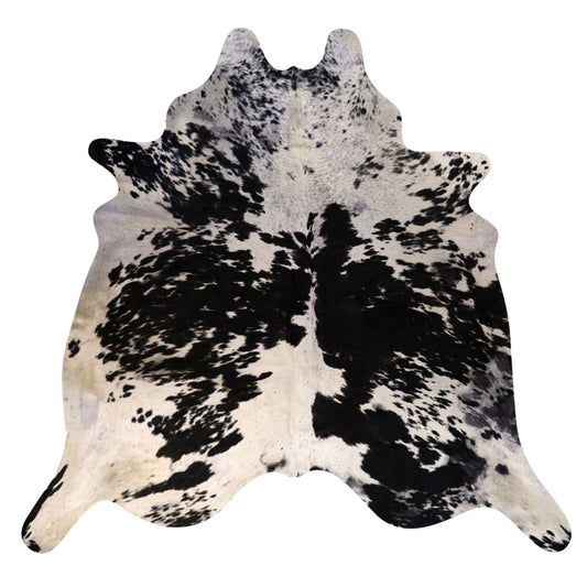 Natural Brazilian Cowhide Rug -  Ivory & Espresso