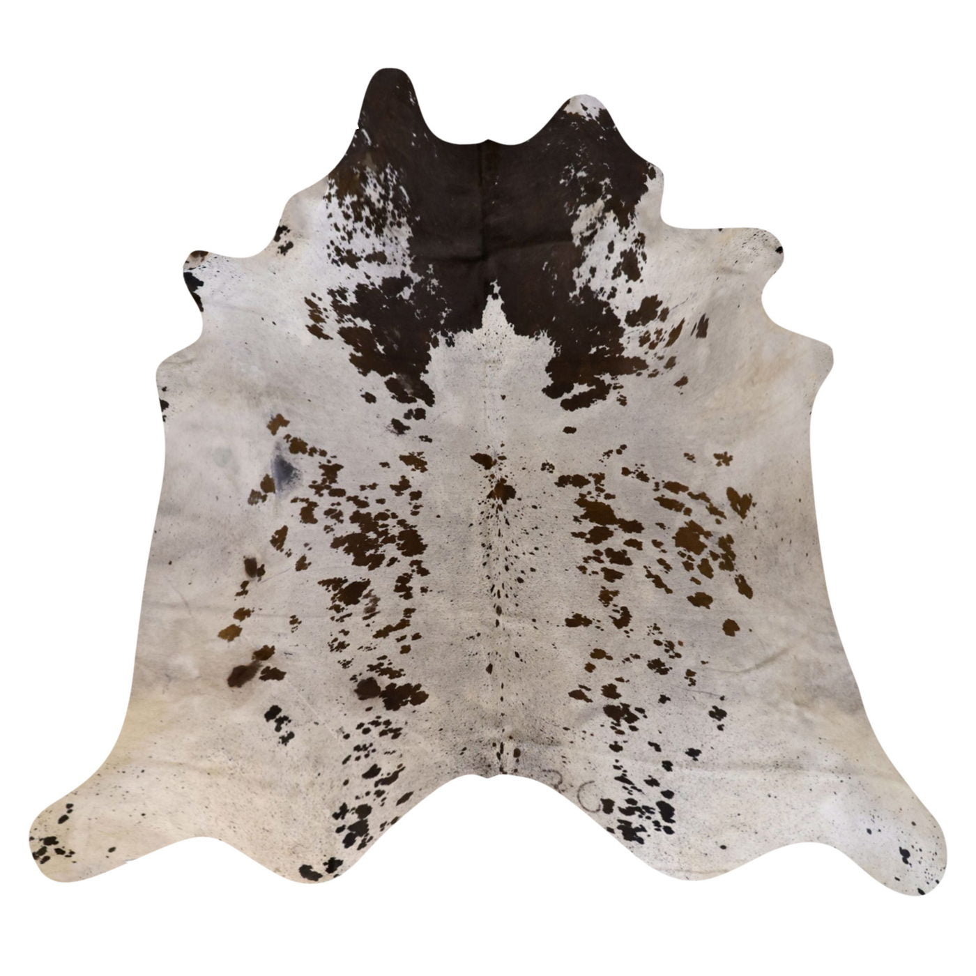 Natural Brazilian Cowhide Rug -  Ivory, Chocolate & Espresso