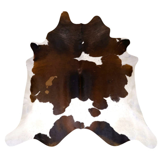 Natural Brazilian Cowhide Rug -  Ivory, Chocolate & Espresso