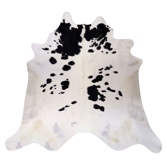 Natural Brazilian Cowhide Rug -  Ivory & Espresso