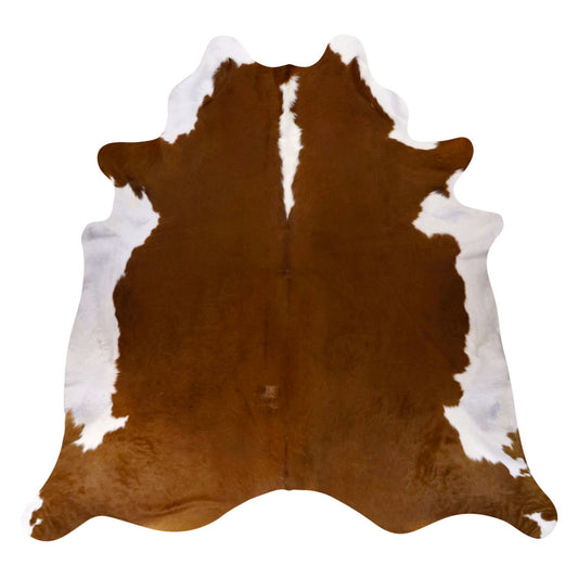Natural Brazilian Cowhide Rug -  Chocolate & Ivory