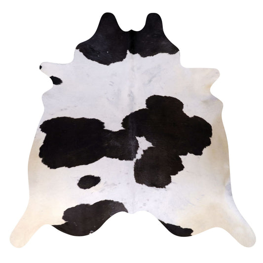 Natural Brazilian Cowhide Rug -  Ivory & Espresso
