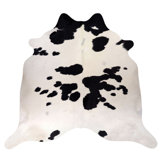 Natural Brazilian Cowhide Rug -  Ivory & Espresso