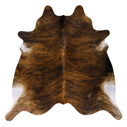 Natural Brazilian Cowhide Rug -  Mocha, Chocolate & Ivory