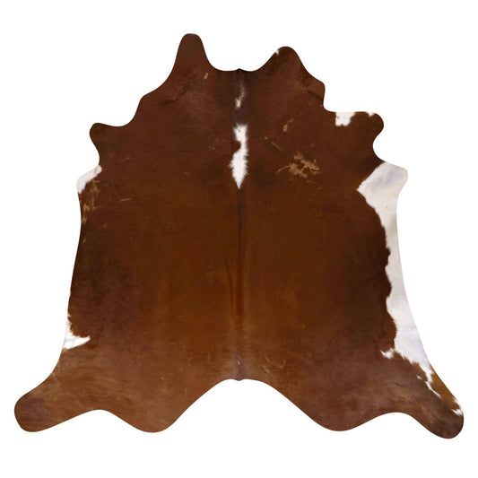 Natural Brazilian Cowhide Rug -  Mocha & Ivory