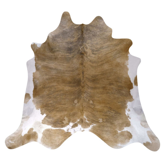 Natural Brazilian Cowhide Rug -  Caramel & Ivory