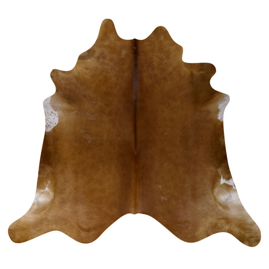 Natural Brazilian Cowhide Rug -  Caramel & Ivory