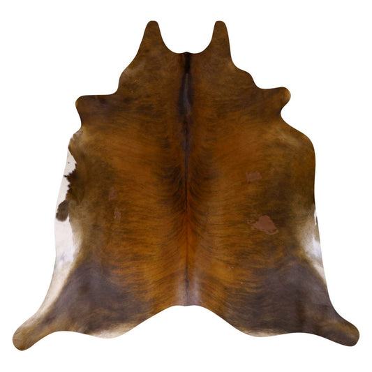 Natural Brazilian Cowhide Rug -  Caramel, Espresso & Ivory
