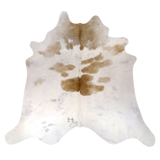 Natural Brazilian Cowhide Rug -  Ivory & Caramel