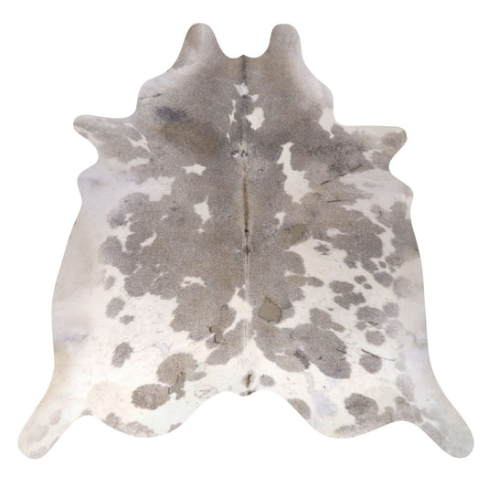 Natural Brazilian Cowhide Rug -  Ivory & Grey