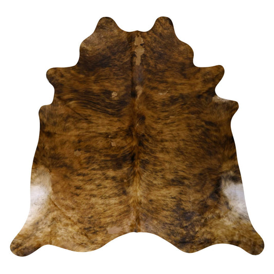 Natural Brazilian Cowhide Rug -  Mocha, Chocolate & Ivory