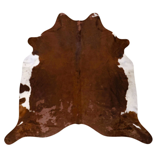Natural Brazilian Cowhide Rug -  Mocha & Ivory