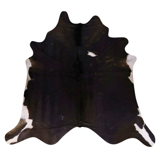 Natural Brazilian Cowhide Rug -  Espresso & Ivory
