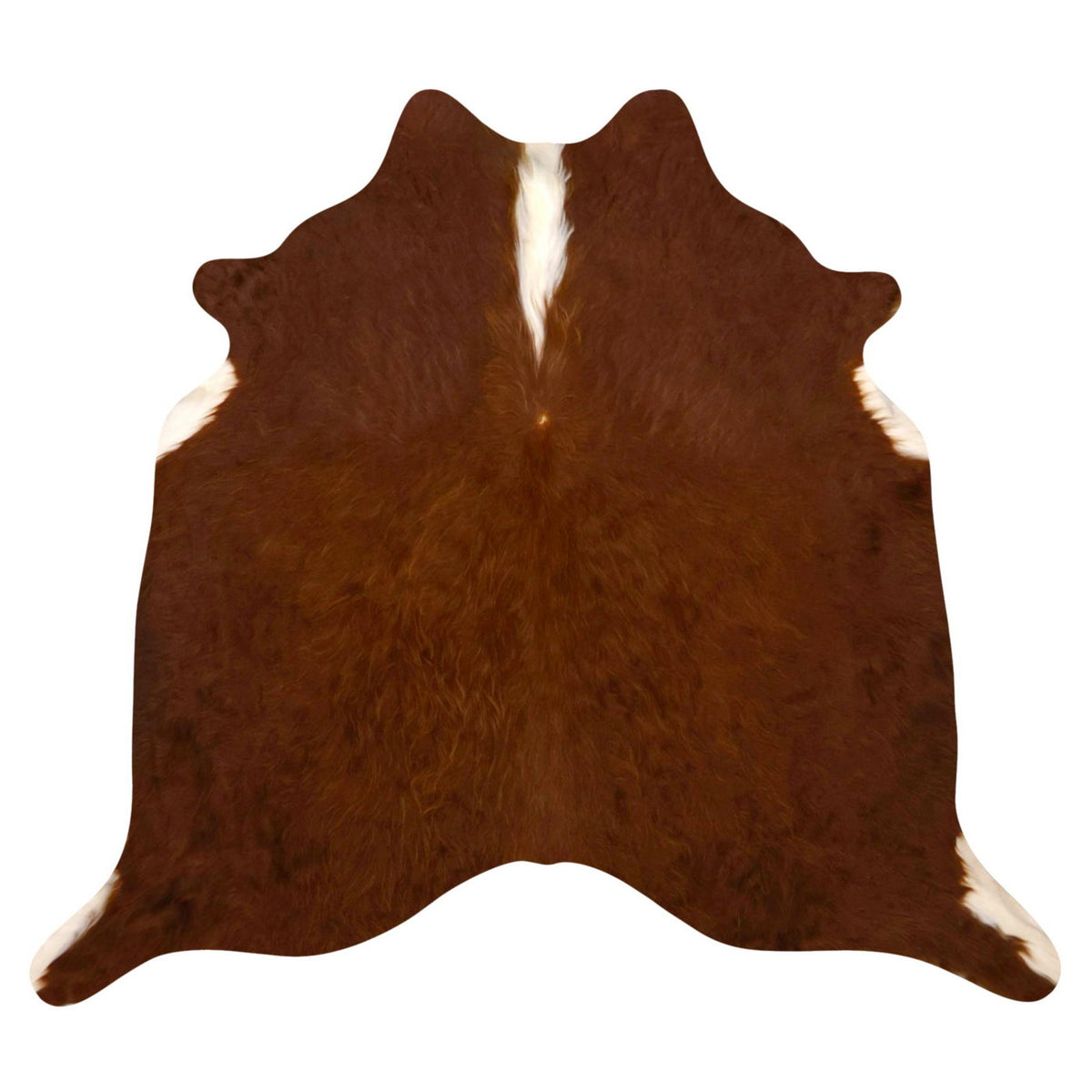 Natural Brazilian Cowhide Rug -  Mocha & Ivory