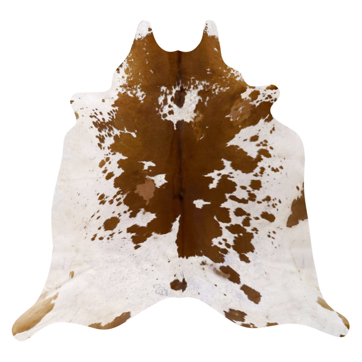 Natural Brazilian Cowhide Rug -  Caramel & Ivory