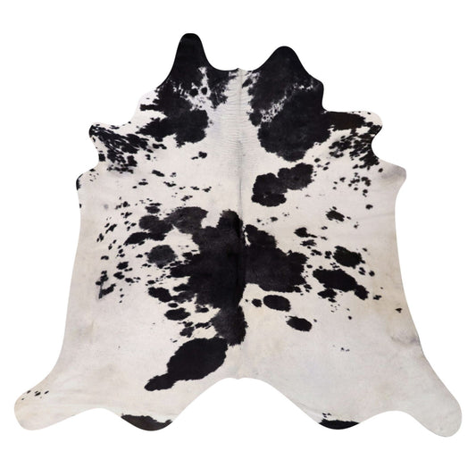 Natural Brazilian Cowhide Rug -  Ivory & Espresso