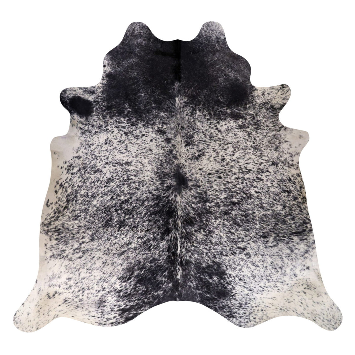 Natural Brazilian Cowhide Rug -  Charcoal, Ivory & Grey