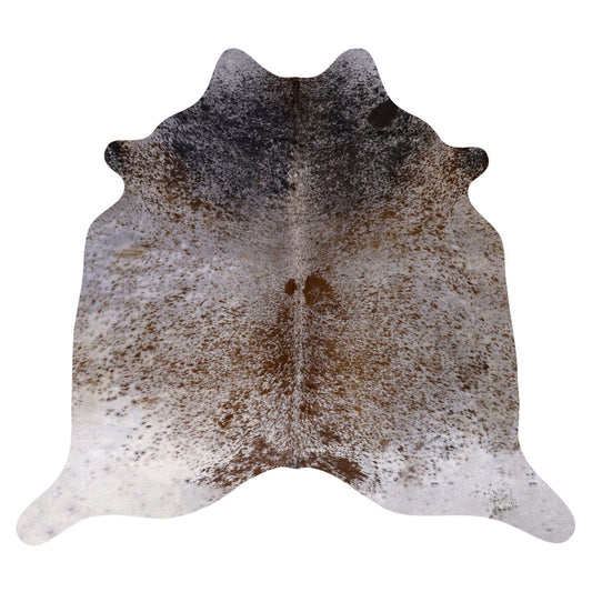 Natural Brazilian Cowhide Rug -  Ivory, Mocha & Charcoal