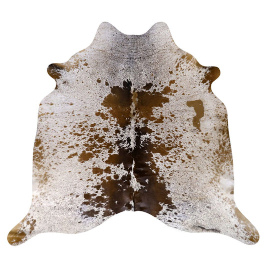 Natural Brazilian Cowhide Rug -  Ivory, Mocha & Chocolate