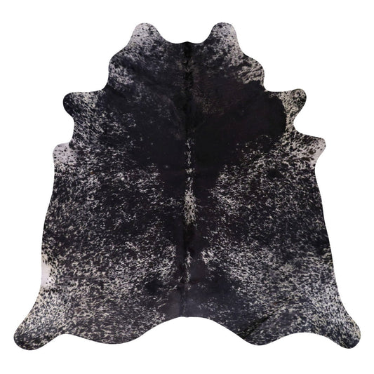 Natural Brazilian Cowhide Rug -  Charcoal, Espresso & Ivory