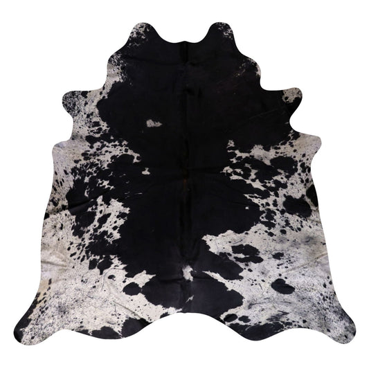 Natural Brazilian Cowhide Rug -  Espresso, Grey & Ivory