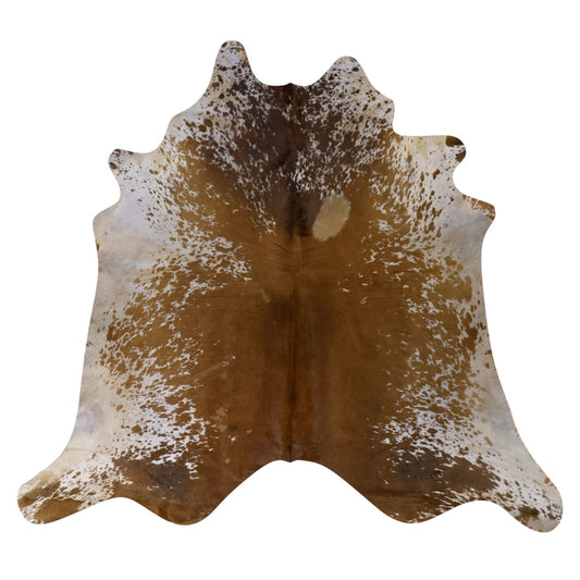 Natural Brazilian Cowhide Rug -  Caramel, Ivory & Chocolate