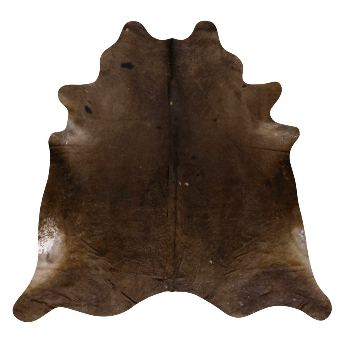 Natural Brazilian Cowhide Rug -  Chocolate & Beige