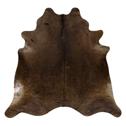 Natural Brazilian Cowhide Rug -  Chocolate & Beige