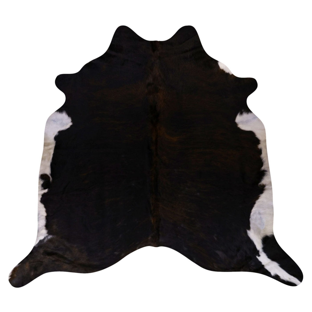 Natural Brazilian Cowhide Rug -  Espresso & Ivory