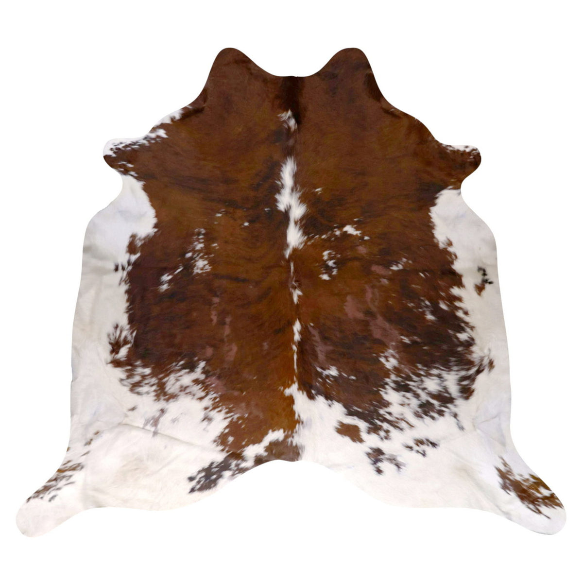 Natural Brazilian Cowhide Rug -  Chocolate & Ivory