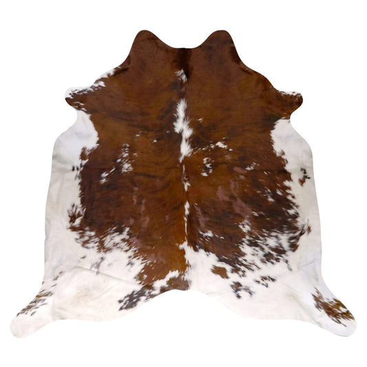 Natural Brazilian Cowhide Rug -  Chocolate & Ivory