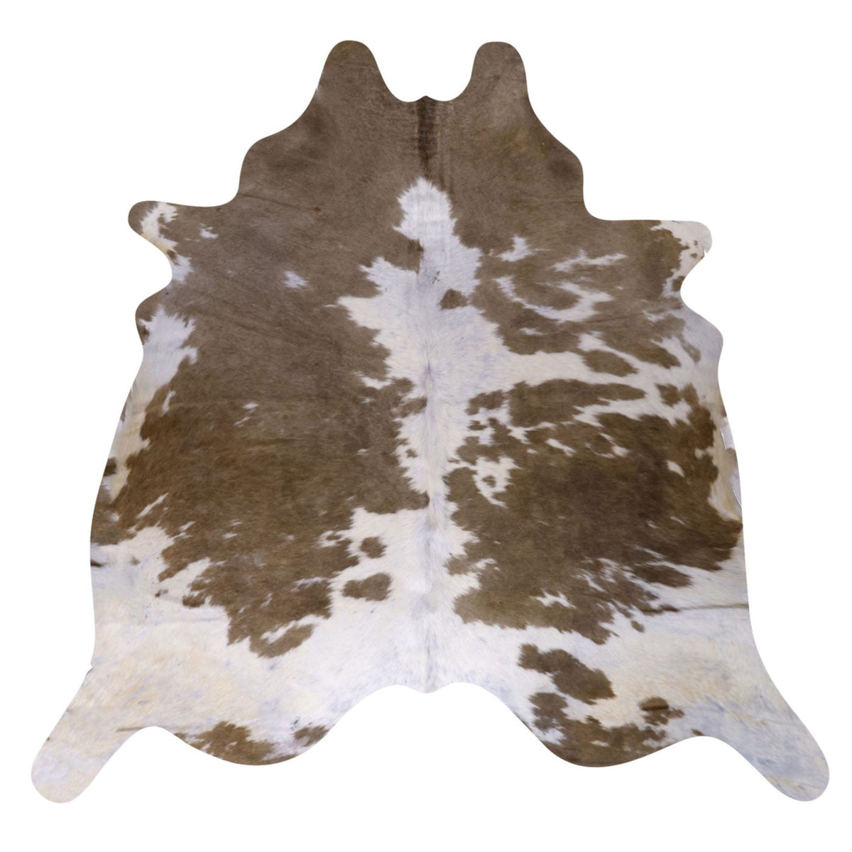 Natural Brazilian Cowhide Rug -  Ivory & Mushroom