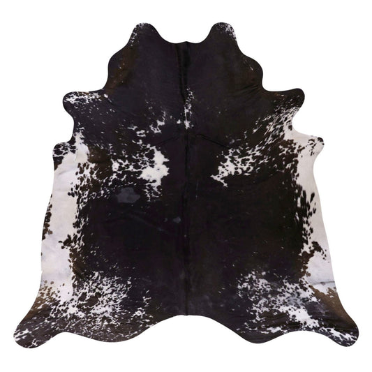 Natural Brazilian Cowhide Rug -  Espresso & Ivory