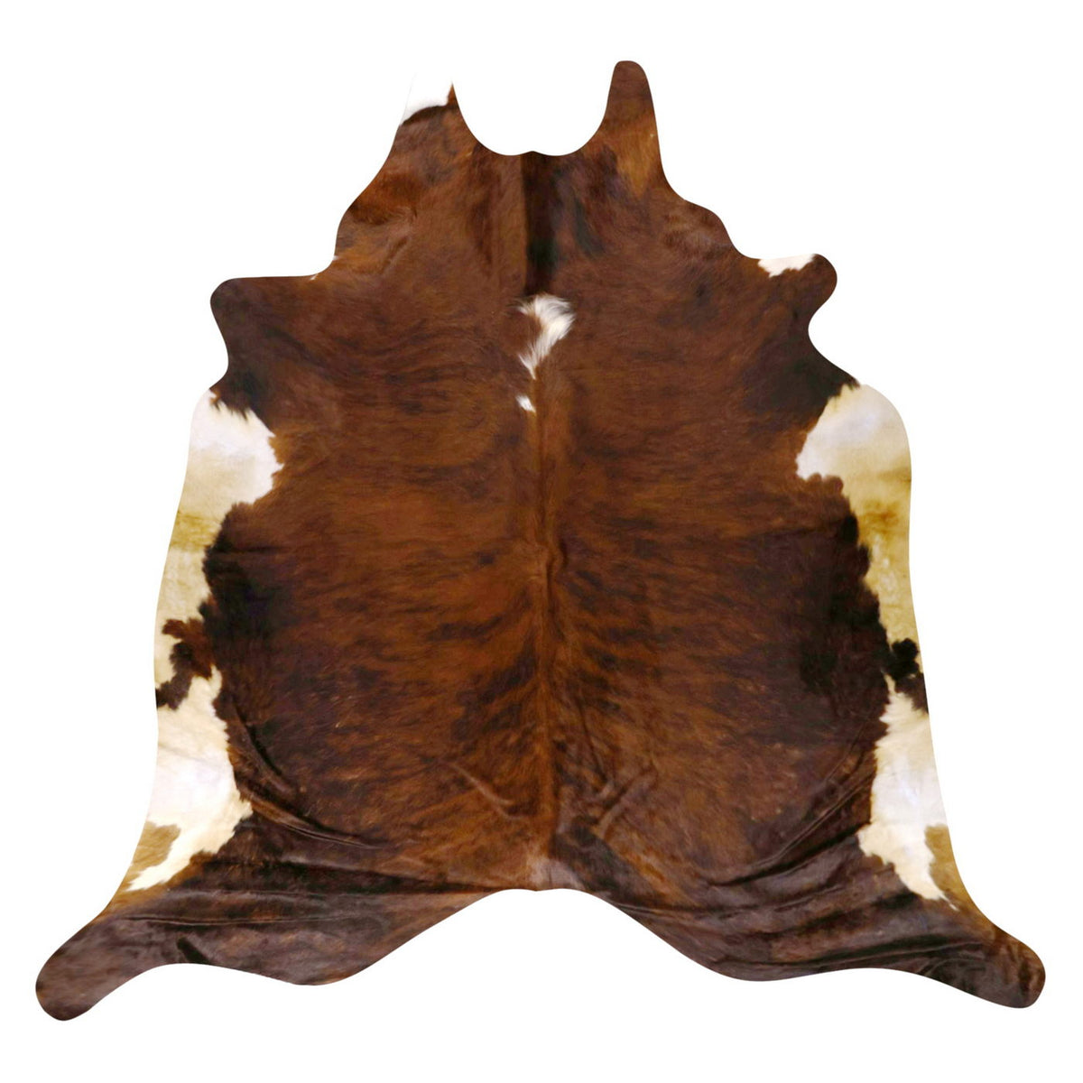 Natural Brazilian Cowhide Rug -  Espresso, Chocolate & Ivory
