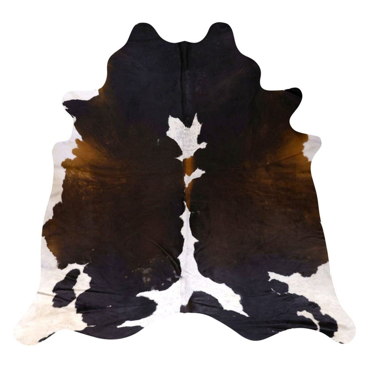Natural Brazilian Cowhide Rug -  Espresso, Chocolate & Ivory
