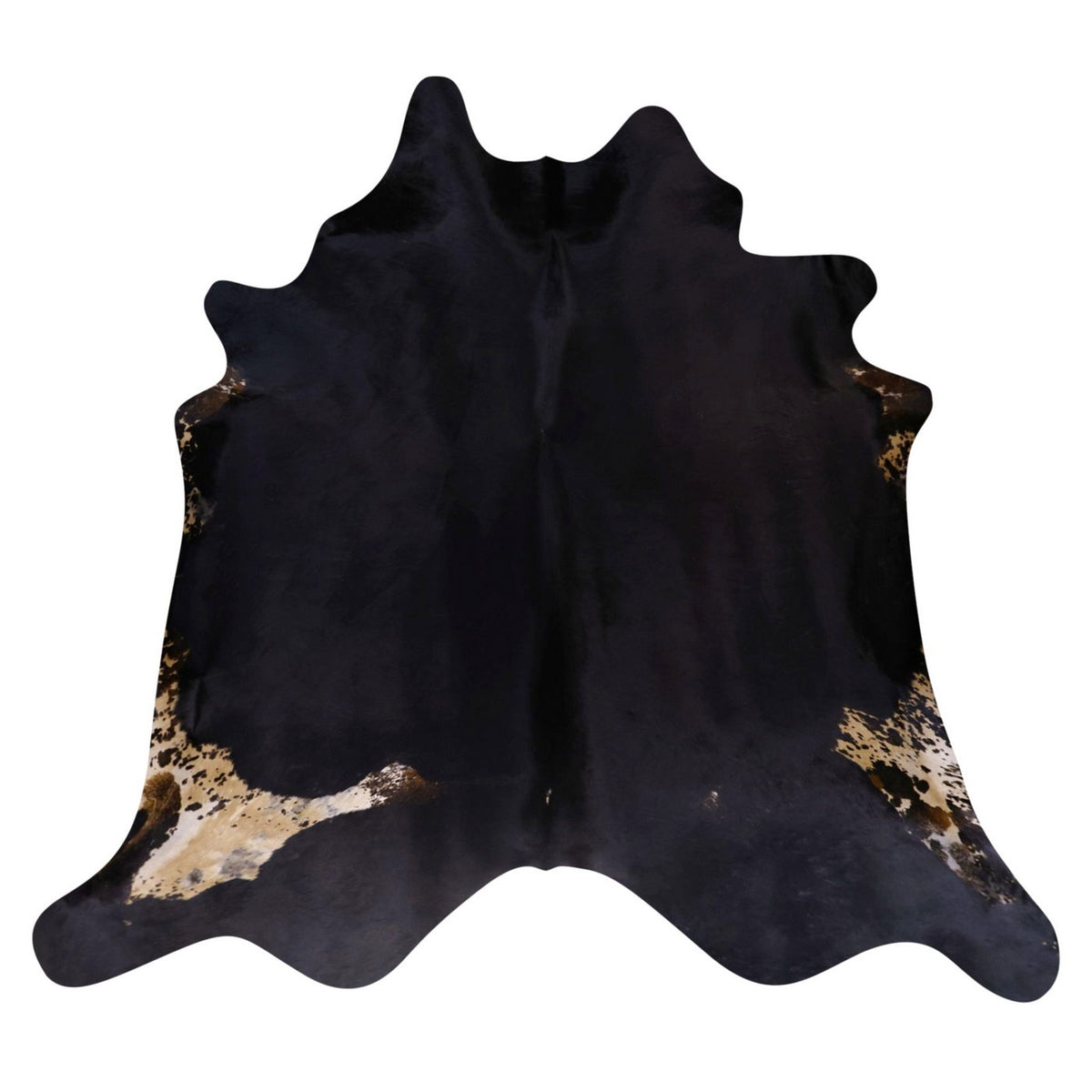 Natural Brazilian Cowhide Rug -  Espresso, Caramel & Ivory