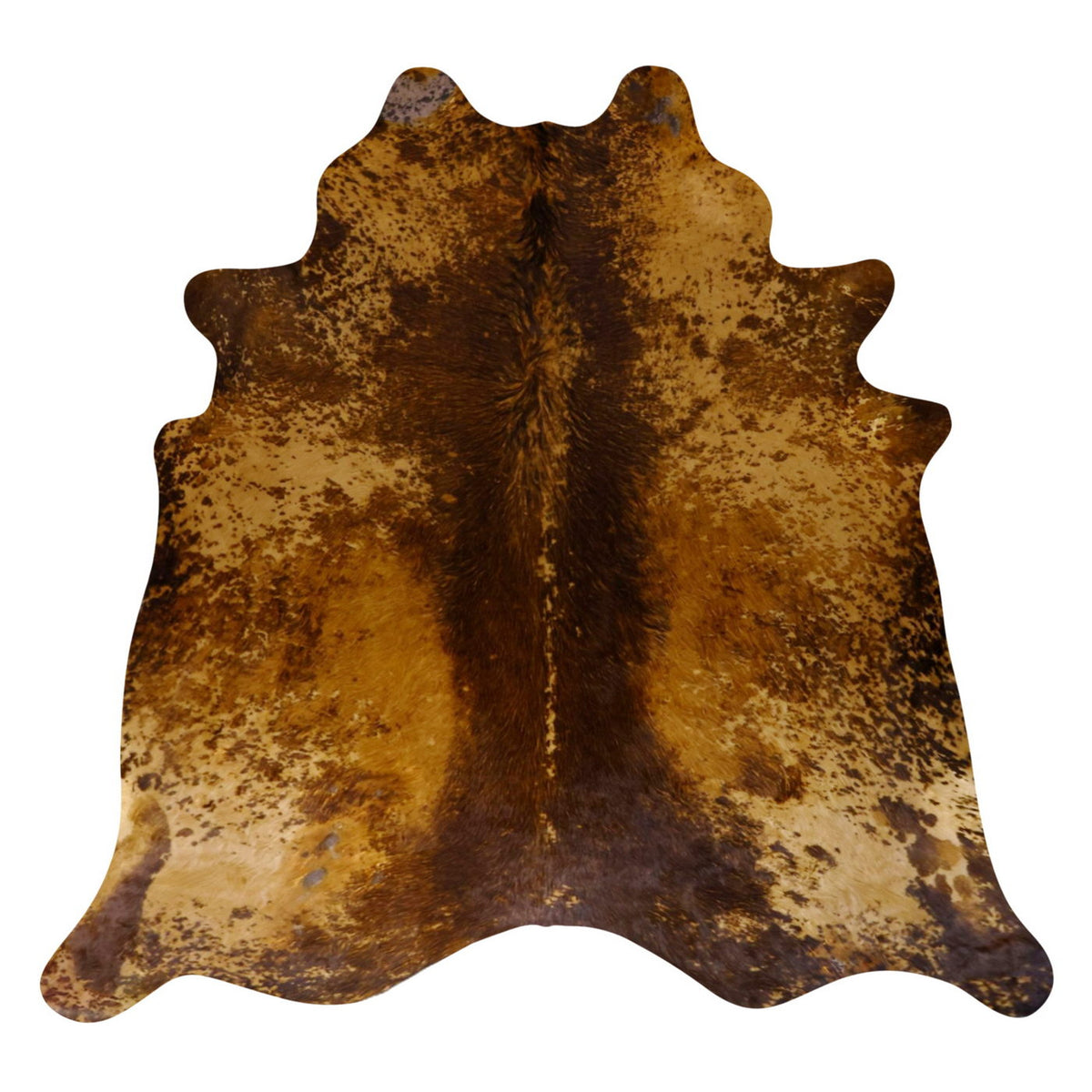 Natural Brazilian Cowhide Rug -  Caramel, Mocha & Chocolate