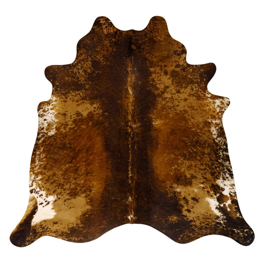 Natural Brazilian Cowhide Rug -  Mocha, Caramel & Ivory