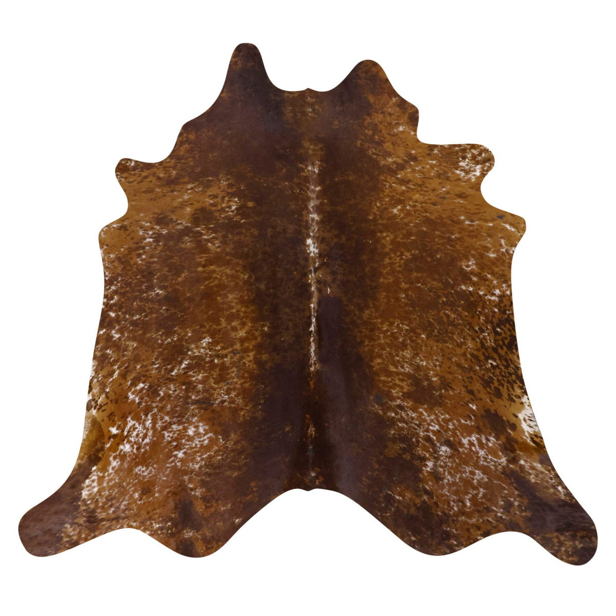 Natural Brazilian Cowhide Rug -  Mocha, Caramel & Ivory