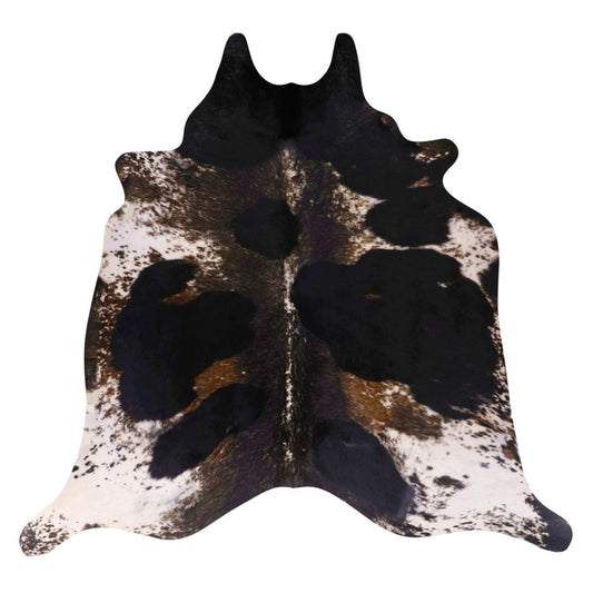 Natural Brazilian Cowhide Rug -  Ivory, Espresso & Chocolate