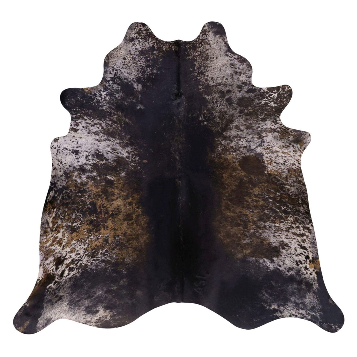 Natural Brazilian Cowhide Rug -  Ivory, Caramel & Espresso