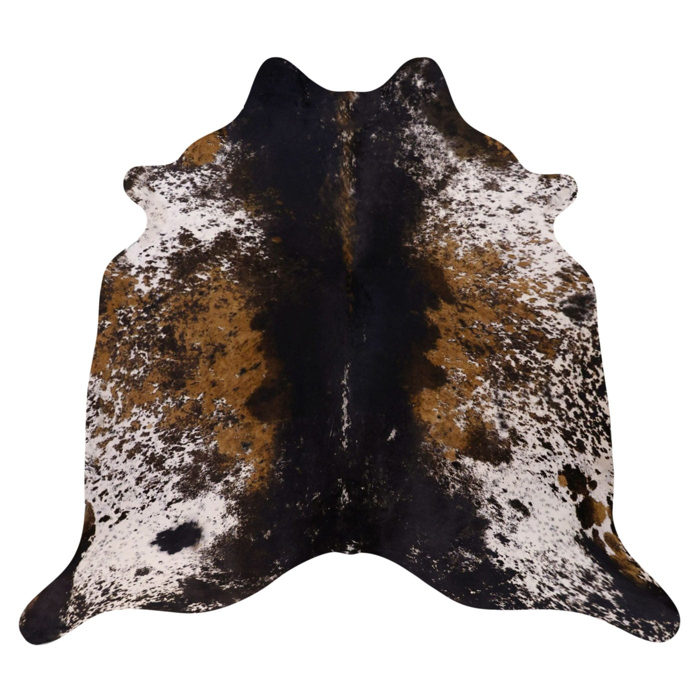 Natural Brazilian Cowhide Rug -  Ivory, Caramel & Espresso