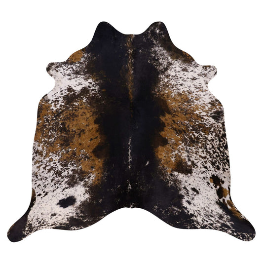 Natural Brazilian Cowhide Rug -  Ivory, Caramel & Espresso