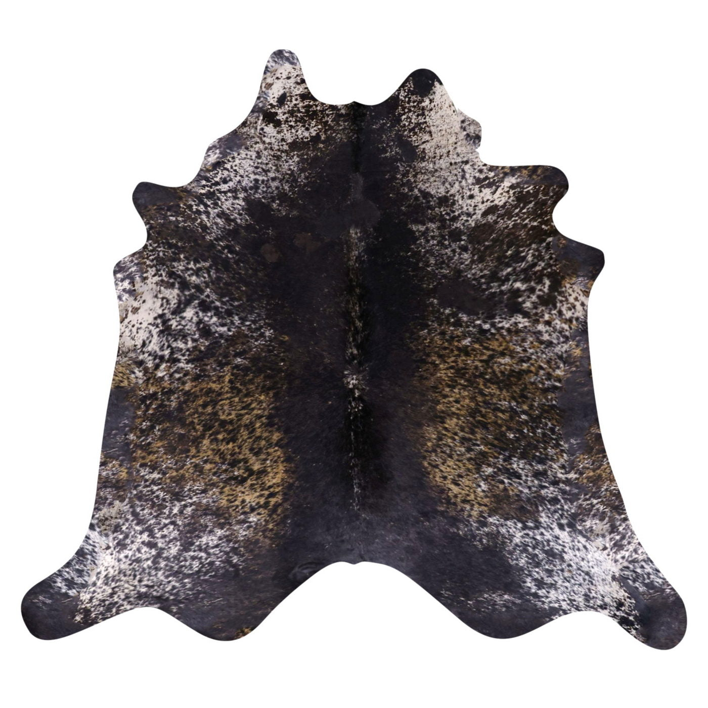 Natural Brazilian Cowhide Rug -  Ivory, Caramel & Espresso