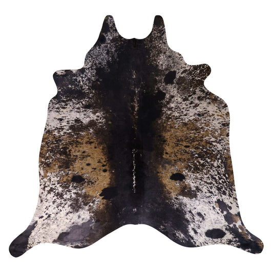 Natural Brazilian Cowhide Rug -  Ivory, Caramel & Espresso